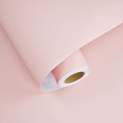 Papier Peint Rose Papier Adhesif Pour Meuble Papier Peint Adhesif Mural Chambre Fille Rouleau Adhesif Decoratif Rose Revêtem[BI124] (1/5)