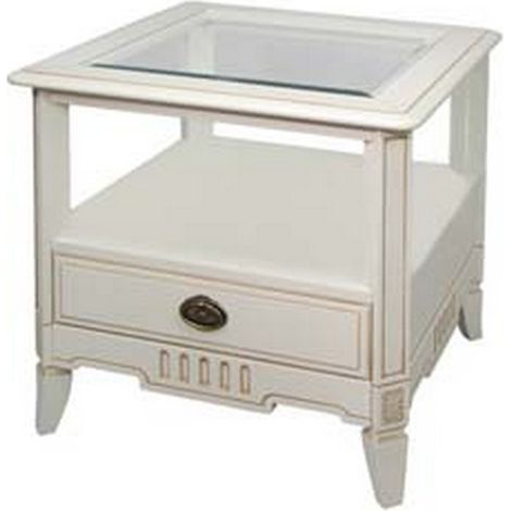 1PZ TAVOLINO BASSO QUADRATO SERIE PROVENZA - cm.60x60x60,5h.