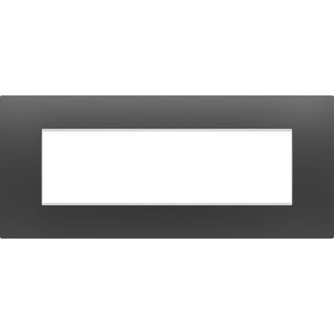 PLAQUE EGO RECTANGULAIRE 7 MODULES NOIR GEWISS GW16007DB