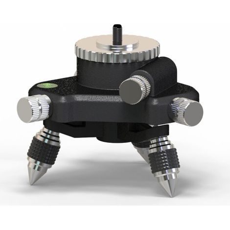 Adaptateur de niveau laser – Base rotative à 360° pour niveau laser à ligne, support de trépied, base de trépied pivotante pour adaptateurs de niveau à bulle 1/4" et 5/8" (1/4)