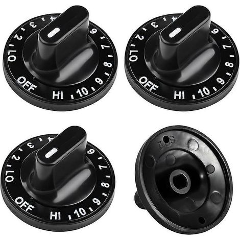 Lot de 4 boutons de brûleur de surface pour plaque de cuisson à gaz Jenn Air, Whirlpool et Kenmore DGGF3045RFB et DGGF304GRFB - JBMEDIA (1/4)