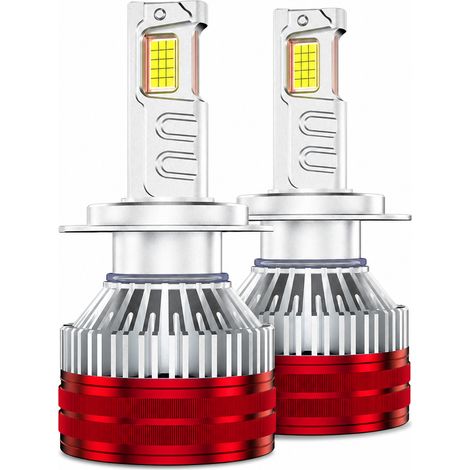 Ampoule LED de Phare Automobile REDSEA 9006/HB4, 220 W, Trois Tubes en Cuivre, Noir Électroplaqué (1/5)