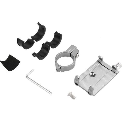 Support téléphonique ajustable en aluminium pour guidon vélo, support smartphone titane, fixation vélo réglable (1/5)