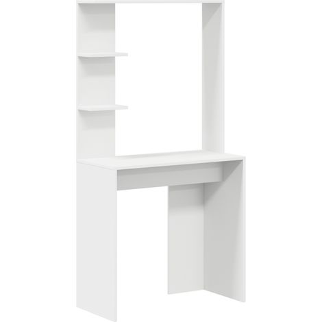 Bureau Table de travail Table d'écriture Blanc 78,5 x 37 x 154,5 cm Bois d'ingénierie (1/5)