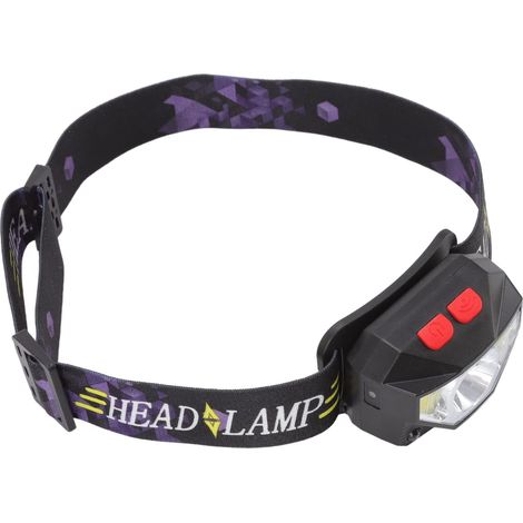 Lampe Frontale d'extérieur, Lampe de Poche LED ABS avec Chargement USB, Batterie 1000 MAh, Idéale pour le Camping, la Randonnée et la Pêche