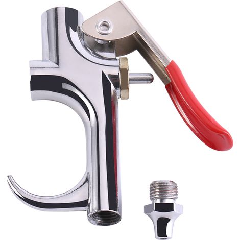 Pistolet de soufflage en alliage de zinc pour compresseur d'air, kit de nettoyage poussière avec buse (1/5)