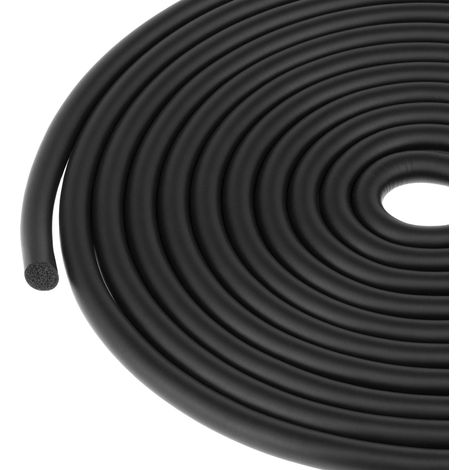 Profilé de Remplissage de Joint Rond - 10 mm x 5 m - Mousse de Caoutchouc EPDM Noire - Pour Combler Les Interstices (1/5)