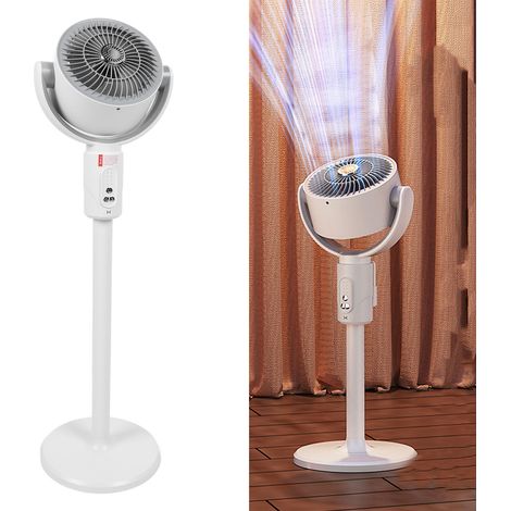 Ventilateur sur pied silencieux 4 vitesses – Oscillation 90° – Timer 8h – Hauteur ajustable – Moteur brushless ultra-silencieux (1/5)