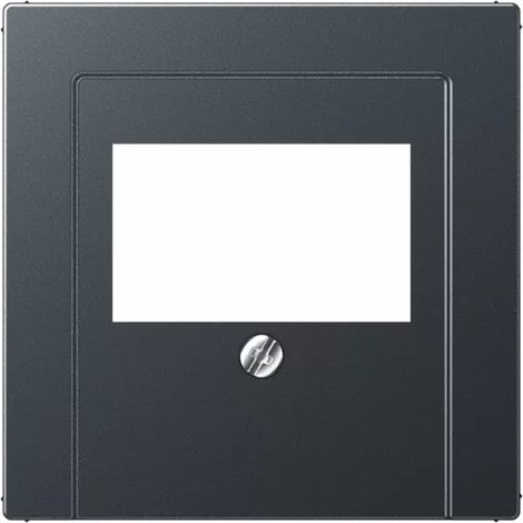 Jung Abdeckung für TAE-Anschlussdosen, 1fach, Thermoplast lackiert, Serie A, anthrazit matt A 569 BFPLT ANM (1/2)