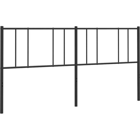 Maison Exclusive - Cabecero de repuesto de metal negro 180 cm (1/5)