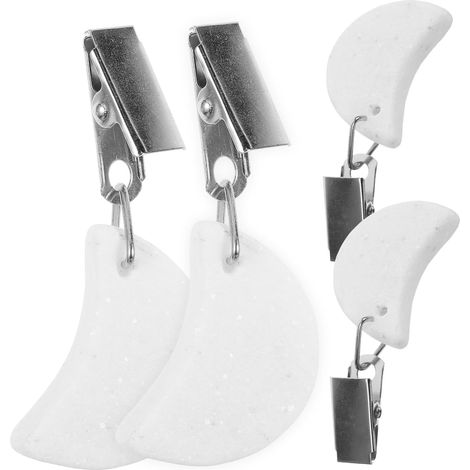 4 pesas de piedra + clips metálicos – mesas de picnic/exterior – prácticas/elegantes – decoración de mesa refinada (1/5)