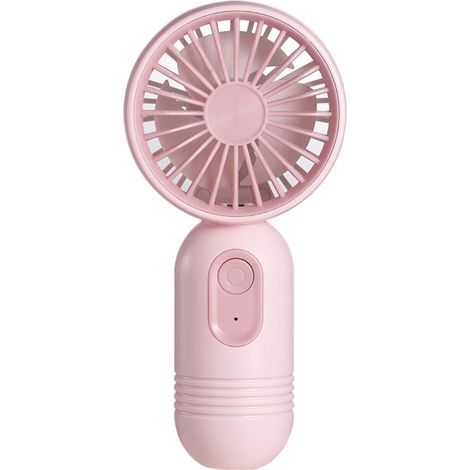 Mini ventilateur portable, petit ventilateur de poche à main avec 3 vitesses, idéal pour le bureau, les activités de plein air et les voyages. (1/4)