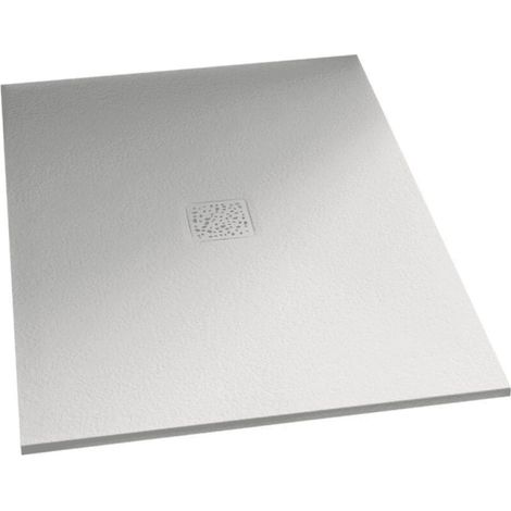 Kinedo – Receveur de douche antidérapant 100 x 90 cm – Biolex robuste – Surface PN24 pour sécurité PMR – Grille d'évacuation horizontale (1/3)