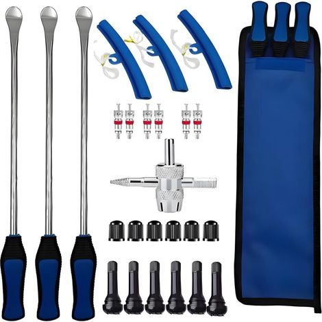 Kit de 25 pièces pour démonter les pneus de motos, adapté aux motos tout-terrain, tondeuses à gazon, etc. (1/5)
