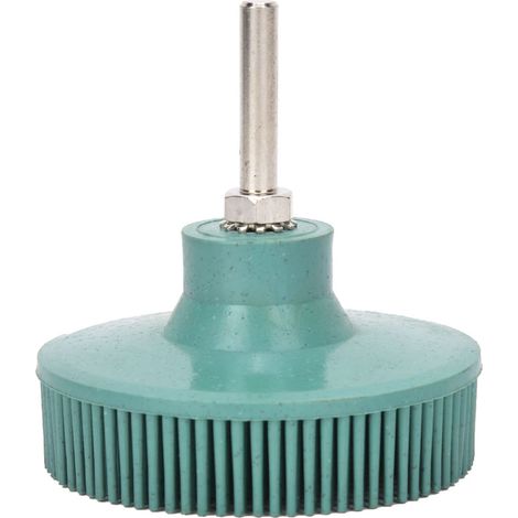 Brosse à disque pour perceuse électrique de 3 pouces, brosse en caoutchouc abrasif diamanté, brosse d'ébavurage, de polissage et de meulage, verte. (1/5)