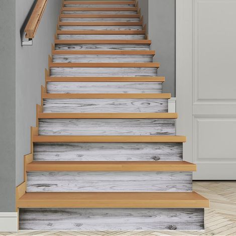 Lot de 14 autocollants d'escalier - 18 x 100 cm - Pour marches d'escalier, bricolage, carrelage - Décoration de maison pour marches d'escalier, cuisine, salle de bain (002) (1/5)