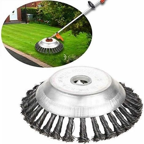 Tête de coupe conique en fil métallique noué pour tondeuse à gazon, bac de désherbage pour débroussailleuse - 150 mm, (1/5)