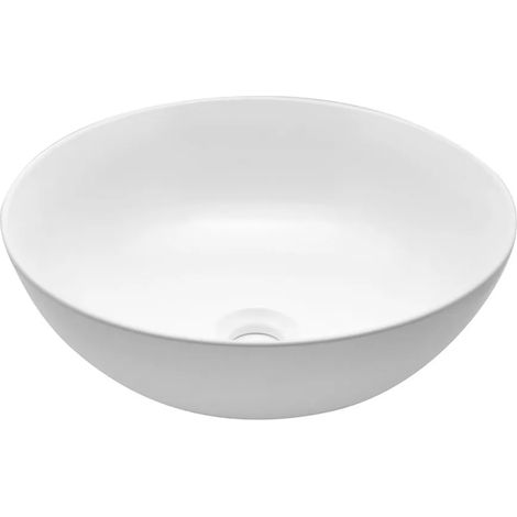 Lavabo da appoggio a ciotola 38,5 cm bianco opaco in ceramica  Espeon (1/3)