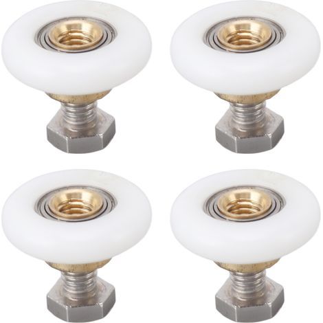 Set mit 4 Duschkabinentürrollen, Ersatzrollen für Glastüren im Badezimmer, 23 mm (1/5)