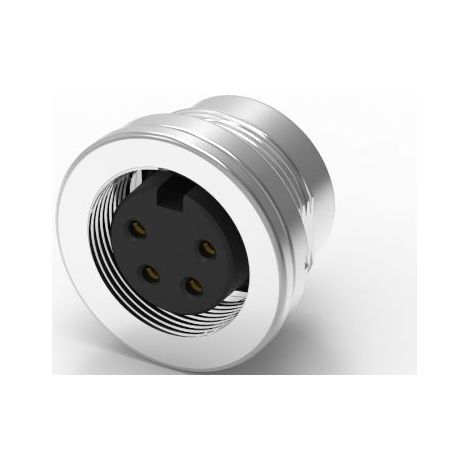 Connecteur DIN RS PRO, 4 contacts, Femelle, Montage panneau, A souder M16 ( Prix pour 1 )