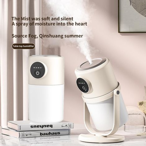 Umidificatore a nebbia fredda con ugello rotante a 360°, umidificatore per interni silenzioso e purificatore d'aria con luce notturna (1/4)