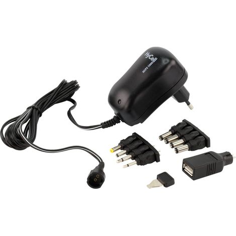 HyCell 1201-0007 Alimentatore a spina regolabile 3 V/DC, 4.5 V/DC, 5 V/DC, 6 V/DC, 7.5 V/DC, 9 V/DC, 12 V/DC 1000 mA 12 (1/2)