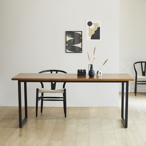 Table en teck massif et métal 8 pers. (1/5)