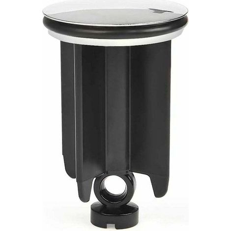 Bonde de Lavabo ⌀ 40mm Hauteur Réglable pour Salle de Bain, Bouchon d'évier Universel en Alliage d'Aluminium - Noir (1/4)