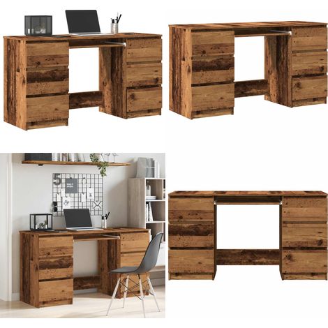 vidaXL Bureau vieux bois 140x50x77 cm bois d'ingénierie (1/5)