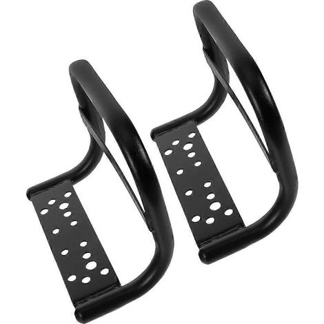 Barres de maintien arrière de vélo noires compatibles avec la stabilité du passager, 2 pièces en métal (1/5)