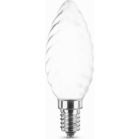 Lampadina Led Opaca a Filamento E14 C35 a tortiglione 4W Bianco neutro 4000K Novaline