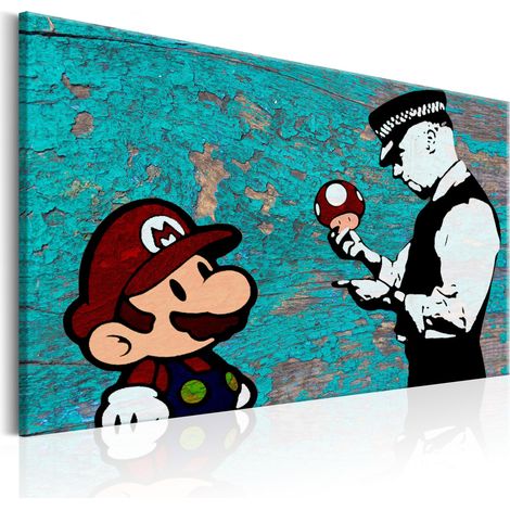 Quadro - Banksy on Wood - 120x80 (1/4)