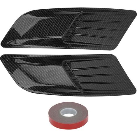 Alomejor Presa d'aria per cofano motore, rivestimento in fibra di carbonio, compatibile con modelli 2015-2017 - Materiale ABS resistente per un design esterno