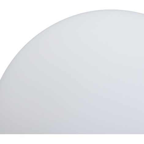 Ortviai Lampe de table moderne avec abat-jour sphérique en verre et base métallique – pour ampoule G9, usage chambre/salon/bureau