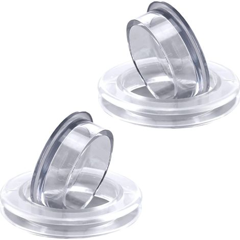 2 Ensembles Anneau de Trou de Parasol de Table de Patio et Capuchons, Silicone Trou Anneau Bouchon Couverture de Table de Patio et Bouchons Accessoires pour Extérieur Utilisation (Transparent) (1/5)