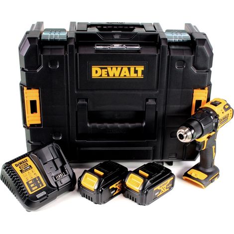 Taladro percutor a batería DeWalt DCD 709 M2T 18 V 65 Nm + 2 baterías de 4,0 Ah + cargador en caja TSTAK
