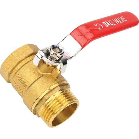 Kugelhahn mit Hebelgriff aus Messing, Außen- und Innengewinde 1" BSP DN25 (1/5)