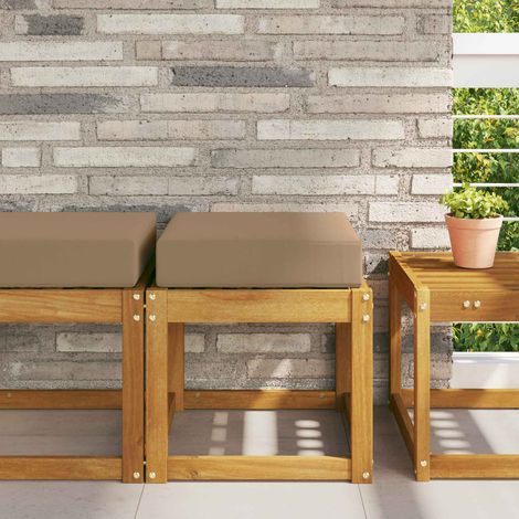 Sitzkissen für Outdoor Taupe 40 x 40 x 8 cm 100 % Polyester