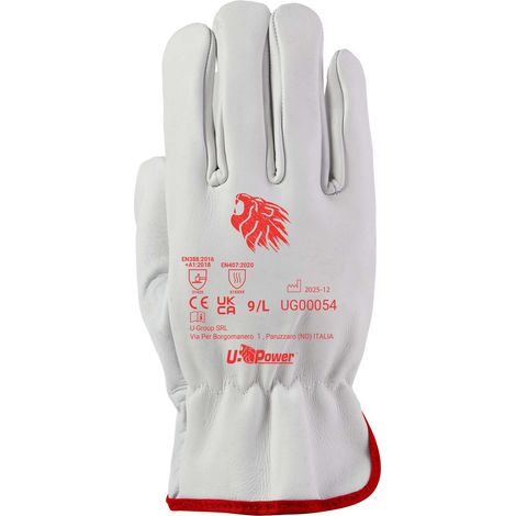 U-Power Guanti da lavoro in pelle fiore bovino 144 paia Core GUG14454 - 9