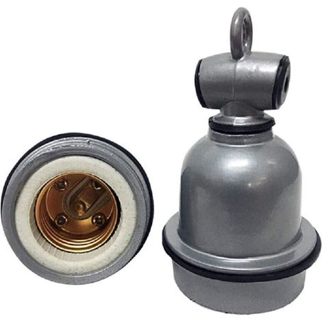 Douille Lampe Céramique E27 - Étanche IP65 - Résistante Haute Température 130 °C - 500 W - Pour Élevage Ferme Extérieur - Lot de 2 (1/3)