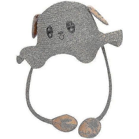Chapeau d'été lapin pour enfants avec oreilles mobiles-khaki