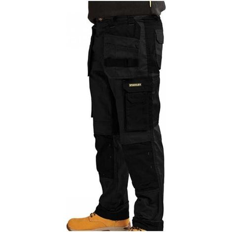 Stanley Clothing Omaha Slim Fit Holster Trousers for Men, Black/Grey, Waist 36 inches, Leg 33 inches