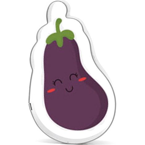 Emporte-pièce Aubergine - Acier Inoxydable - Pour Pâtisserie Chocolat Gâteau Bonbons - 1 Pièce (1/5)