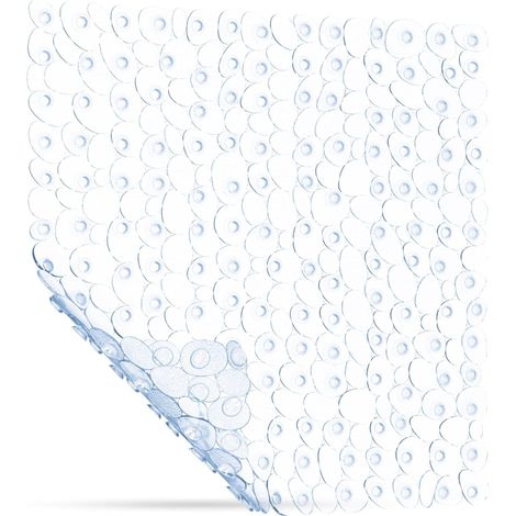 1 Tapis De Douche Antidérapant 53x53 Cm Effet Galets Transparent Pour Bébé Et Enfant Salle De Bain (1/5)
