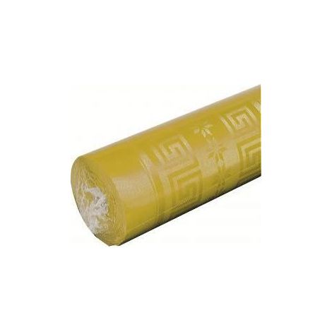 Nappe damassée - SMIFFY'S - 1.20 m x 25 m - jaune d'or - motif damassé - autres motifs