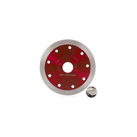 Lame diamantée 125 mm pour coupe fine humide et sèche, disque de coupe diamant professionnel pour carrelage, granit, céramique, marbre, calcaire, carrelage, bois (125 mm rouge) (1/5)