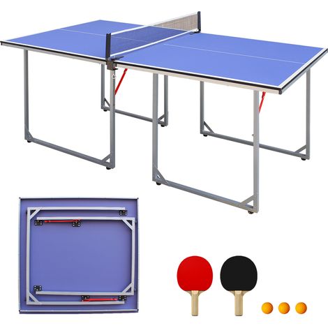 Table de tennis de table pliable 182 x 91 cm avec accessoires complets – pour intérieur et extérieur (1/5)