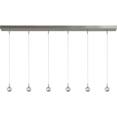 Lampe suspendue à 6 lampes Talana nickel Ø 6cm DTW - 2411-37-37-130-6 (1/3)