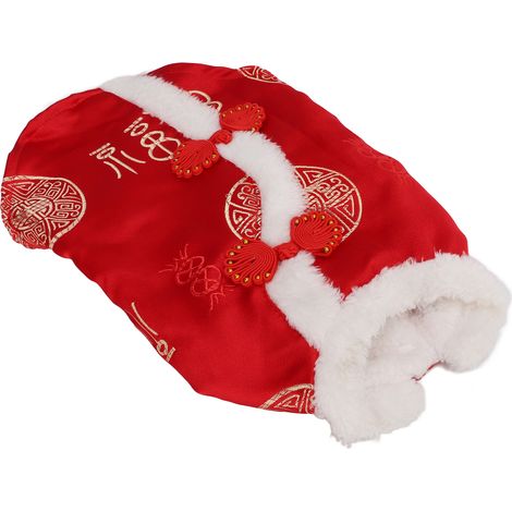 Costume Tang Suit pour animaux de compagnie, confortable, chaud et attrayant, vêtements d'automne et d'hiver pour chien, chat et chiens de petite ou moyenne taille. (1/5)