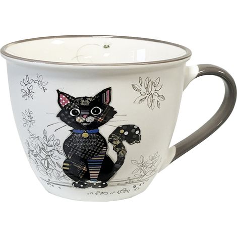Bol en porcelaine Chat noir (1/2)